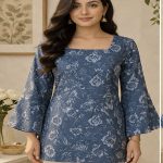 Short Flare Kurti With Knot Cut