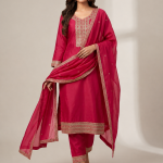 Chandari Silk Heavy Embroidery Work With Sequence Work