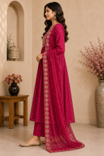Maroon Anarkali Suit Set - Image 4