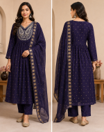 Royal Navy Anarkali Suit Set - Image 3