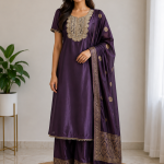Royal Plum Zari Ensemble