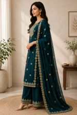 Ruhani Teal Kurta Set - Image 2